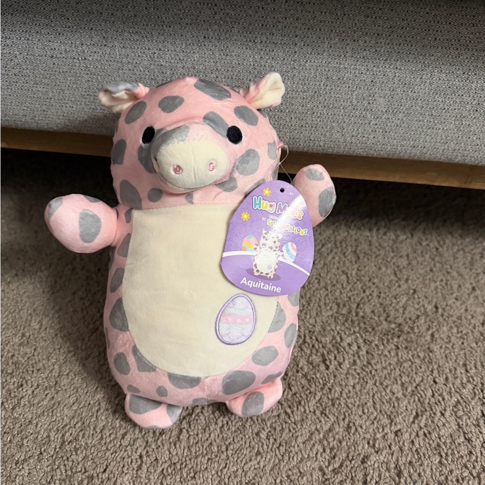 Squishmallows Pink and Gray Spotted Stuffed Animal